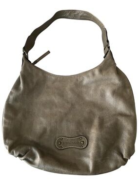 Longchamp Olive Green Leather Hobo Shoulder Bag